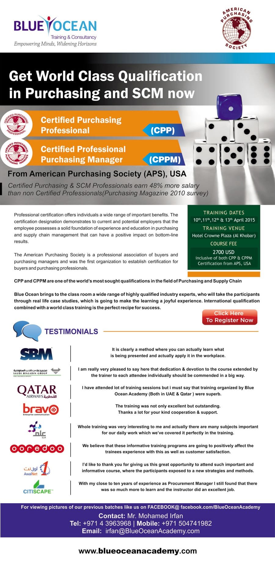 Get World Class Qualification in Purchasing and SCM Now